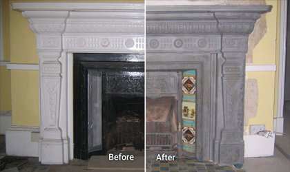 Grit Blasting Services - Fireplace"