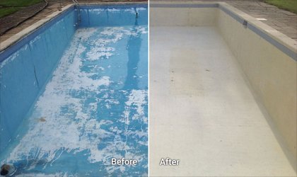 Grit Blasting Services - Swimming Pool"