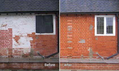 Paint Removal from Brick Work"